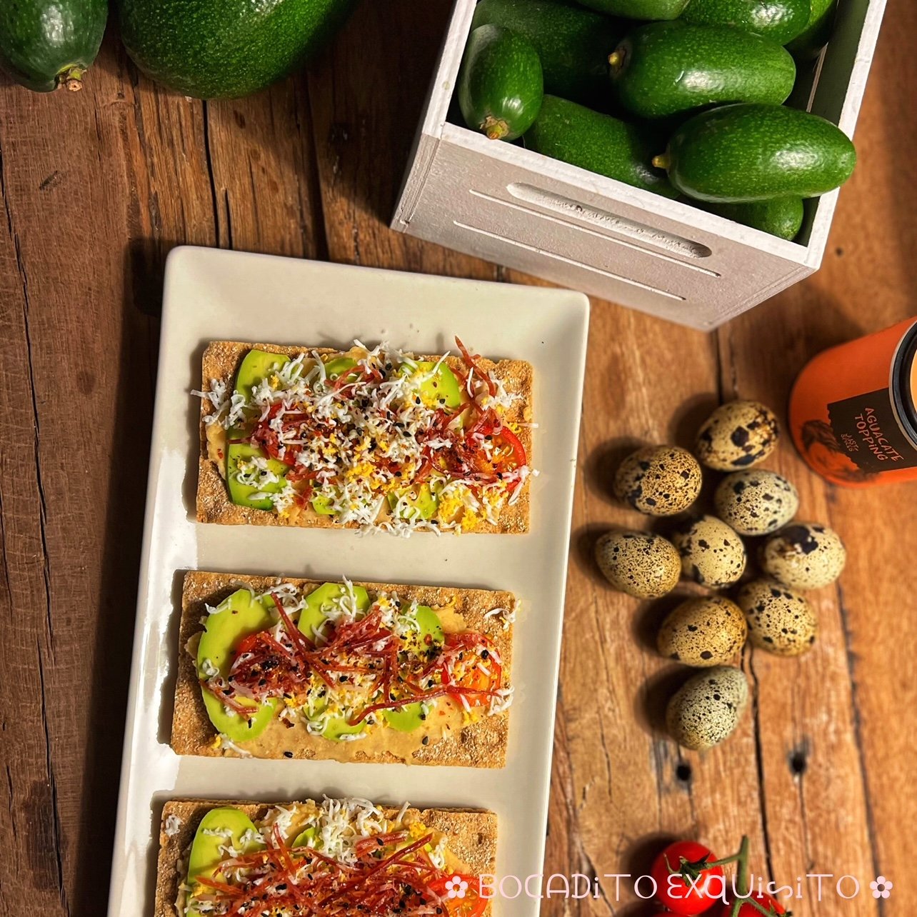 Tostada Wasa con Aguacate Cocktail