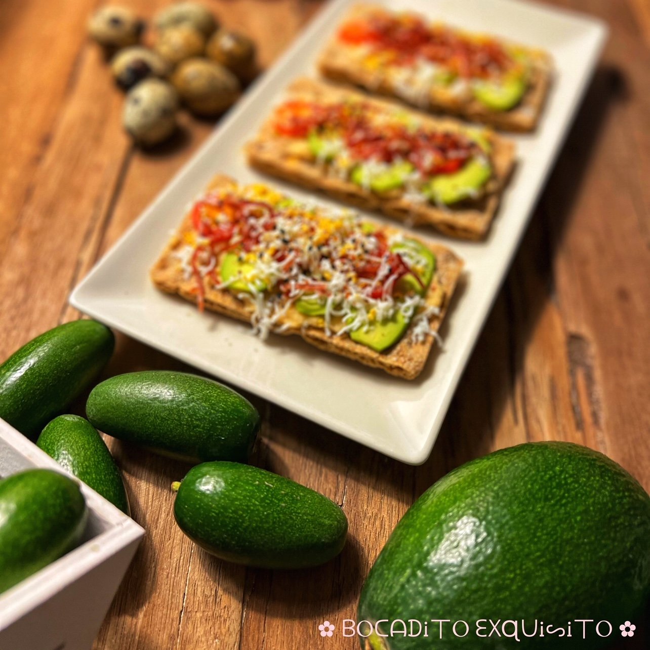 Tostada Wasa con Aguacate Cocktail